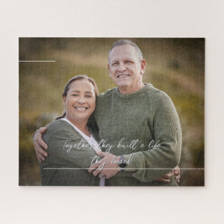 テキストパーソナライズされたとアクセント線のパズル ジグソーパズル