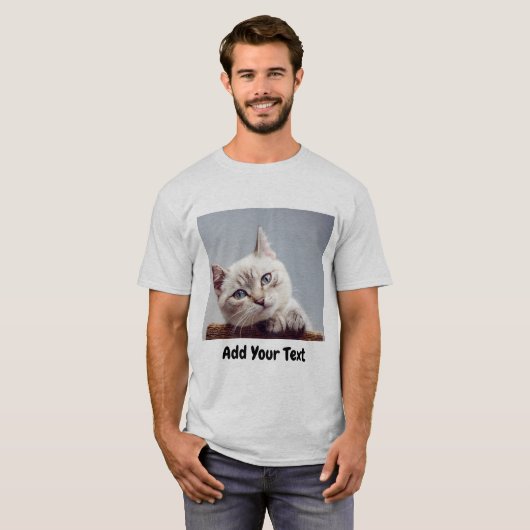 テキストパーソナライズされた付きの写真 Tシャツ (正面フル)