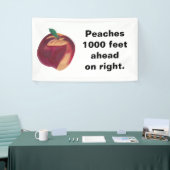 テキストパーソナライズされた付きピーチバナー 横断幕 (トレードショー)