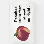 テキストパーソナライズされた付きピーチバナー 横断幕 (縦)