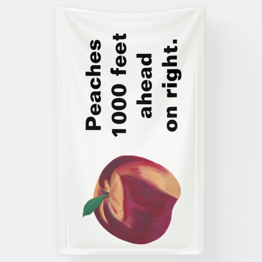 テキストパーソナライズされた付きピーチバナー 横断幕 (縦)