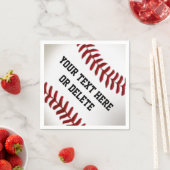 テキストパーソナライズされた付き野球ナプキン スタンダードカクテルナプキン (インサイチュ)