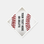 テキストパーソナライズされた付き野球ナプキン スタンダードカクテルナプキン (角)