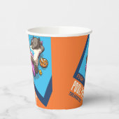 テキストパーティー動物のRhinoプール漫画の追加 紙コップ (左)