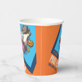 テキストパーティー動物のRhinoプール漫画の追加 紙コップ (右)