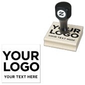 テキストビジネス名のロゴのシンプル ラバースタンプ (押印)