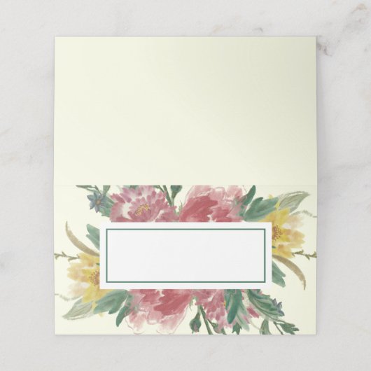 テキストブルーミングの花を追加座席表 プレイスカード (外部開封)