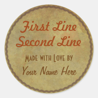 テキストベーキングまたはクラフトカスタムギフトステッカーの追加 ラウンドシール