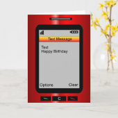 テキストメッセージのハッピーバースデー カード (黄色い花)