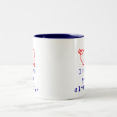 テキストメッセージ私は既に2ある調子を与えられたマグを恋しく思います ツートーンマグカップ (中央)