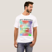 テキストロゴイメージのダブルサイドの白Tシャツの追加 Tシャツ (正面フル)