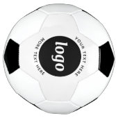 テキスト付きのシンプルなロゴビジネス サッカーボール (回転)