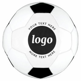 テキスト付きのシンプルなロゴビジネス サッカーボール