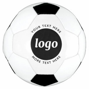 テキスト付きのシンプルなロゴビジネス サッカーボール