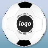 テキスト付きのシンプルなロゴビジネス サッカーボール