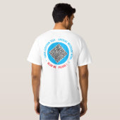 テキスト付きオリジナルQRコードTシャツの例 Tシャツ (裏面フル)