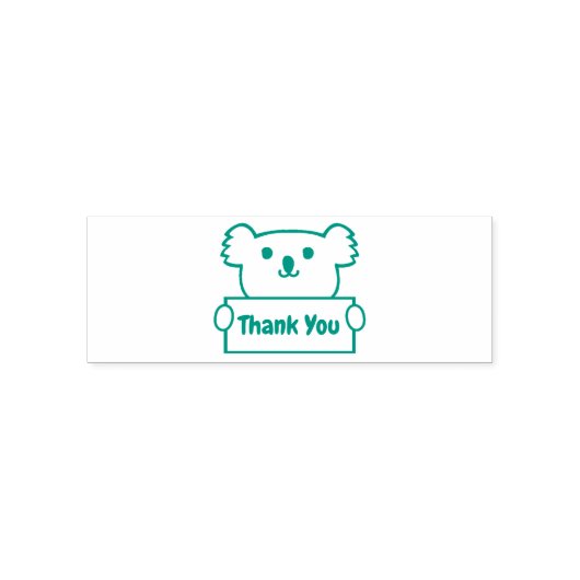 テキスト付きコアラ セルフインキングスタンプ (デザイン)