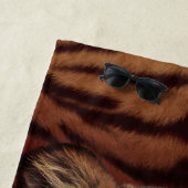 テキスト付きタイガー ビーチタオル (インサイチュ)