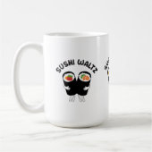 テキスト付き寿司ワルツ コーヒーマグカップ (左)