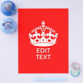 テキスト保CALM CROWNを赤に追加カスタマイズ! チラシ (シングル)