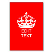 テキスト保CALM CROWNを赤に追加カスタマイズ! テーブルナンバー (正面)