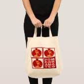 テキスト入りざくろ3切れ トートバッグ (正面(商品))