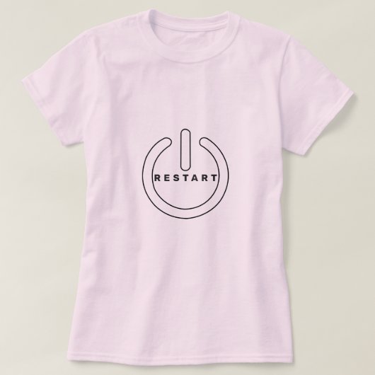 テキスト再起動Tシャツ付き Tシャツ (デザイン正面)