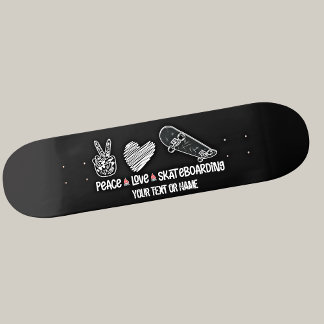 テキスト名の追加, Peace Love Skateboarding スケートボード