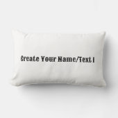 テキスト名を作成するプリント装飾枕 ランバークッション (正面)