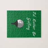 テキスト国の緑のBurlapプレーン無地のカラー ジグソーパズル (横)