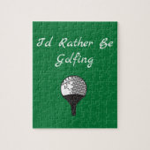 テキスト国の緑のBurlapプレーン無地のカラー ジグソーパズル (縦)