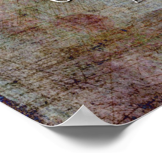 テキスト引用文の暗グランジ色を追加する ポスター (角)