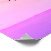 テキスト水彩ホログラフィのランドスキャップを追加する ポスター (角)