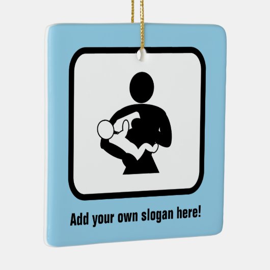 テキスト食べ物を与えの前後に新しいDadのベビー セラミックオーナメント (右)