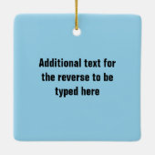 テキスト食べ物を与えの前後に新しいDadのベビー セラミックオーナメント (裏面)