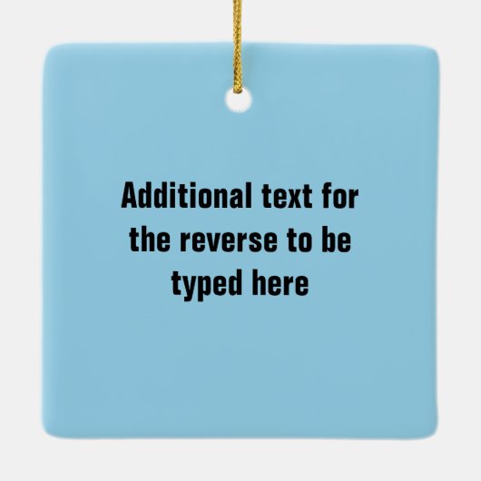 テキスト食べ物を与えの前後に新しいDadのベビー セラミックオーナメント (裏面)