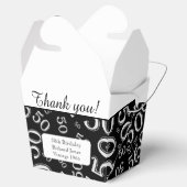 テキスト50番目の誕生日番号パターン黒/白 フェイバーボックス (オープン)