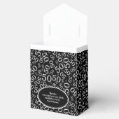 テキスト50番目の誕生日番号パターン黒/白 フェイバーボックス (オープン)