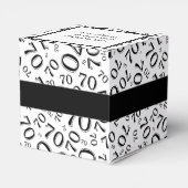 テキスト70番目の誕生日番号パターン黒/白 フェイバーボックス (裏面サイド)