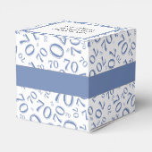 テキスト70番目の誕生日番号パターン（青/白） フェイバーボックス (裏面サイド)