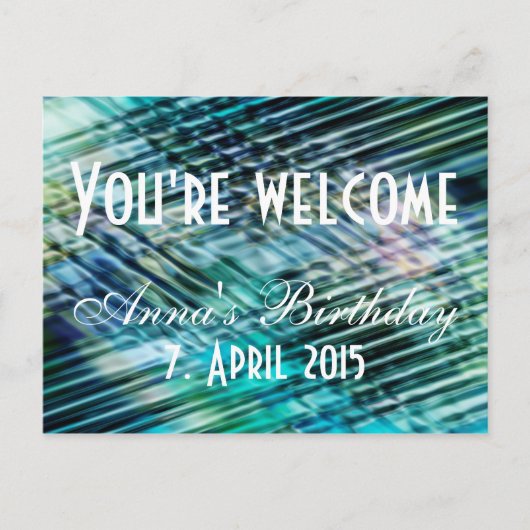 テキスト、カスタムサイン、画像、背景を編集する ポストカード (正面)