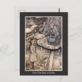 テキスト/カラーアリスとキャタピラーラッカムアート ポストカード (正面/裏面)