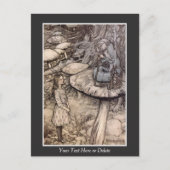 テキスト/カラーアリスとキャタピラーラッカムアート ポストカード (正面)