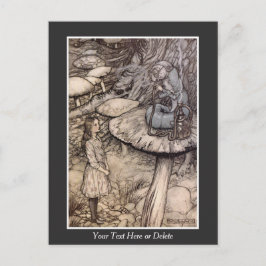 テキスト/カラーアリスとキャタピラーラッカムアート ポストカード