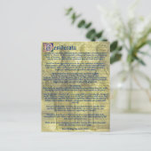 テキスト/カラー金ゴールド感動的デシデラタ詩 ポストカード (スタンド正面)