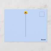 テキスト/カラー黄色のひまわりと青い空 ポストカード (裏面)