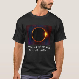 テキスト/カラー2024濃い太陽のEclipse Tシャツ