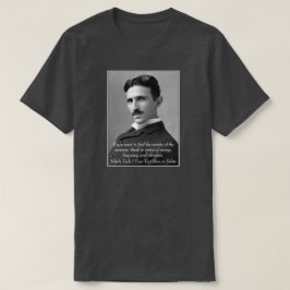 テキスト/カラーInventorのNikola Teslaフォト引用文 Tシャツ