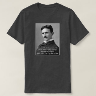テキスト/カラーInventorのNikola Teslaフォト引用文 Tシャツ
