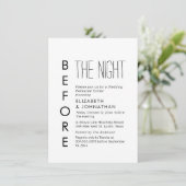 テキスト カリグラフィー 前夜 招待状 (スタンド正面)